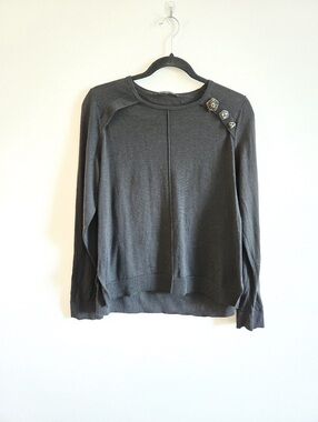 LUISA CERANO | US 12 (M) Virgin Wool Knit Sweater | soft black